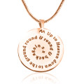 Personalised Swirls of Time disc necklace