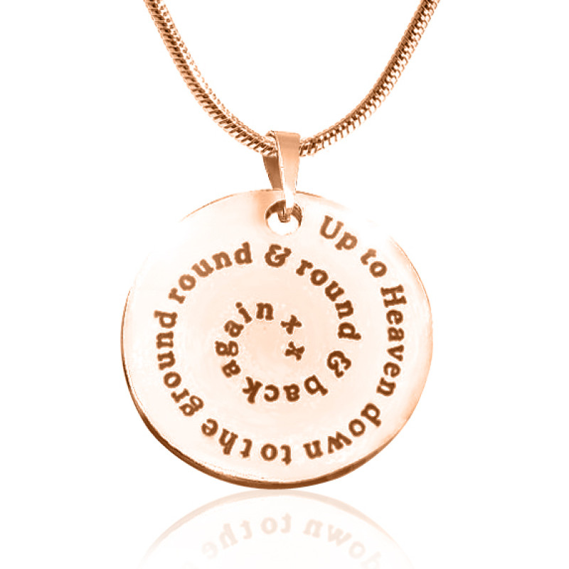 Personalised Swirls of Time disc necklace