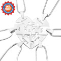 Personalised Hexa Heart Puzzle Necklace Personalised Hexa Heart Puzzle Necklace with six connecting pendants