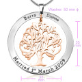 Tree of My Life Washer Necklace - Rose Gold Tree Personalised Tree of My Life washer necklace with rose gold tree detail