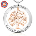 Tree of My Life Washer Necklace Detail Tree of My Life washer necklace in a rose gold tree design