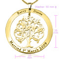 Personalised Tree of My Life Washer Necklace Gold-finish Personalised Tree of My Life washer necklace