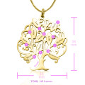 Gold Personalised Tree of My Life Necklace Gold Personalised Tree of My Life Necklace