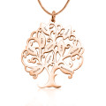 Personalised Tree of My Life Necklace in rose gold plating