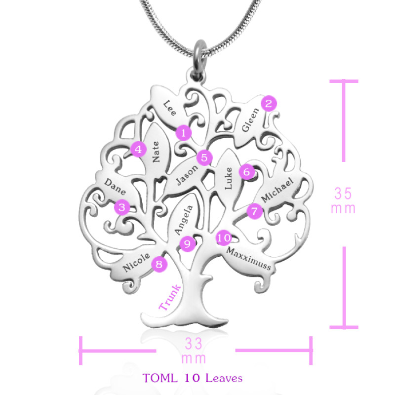Sterling silver Tree of My Life necklace