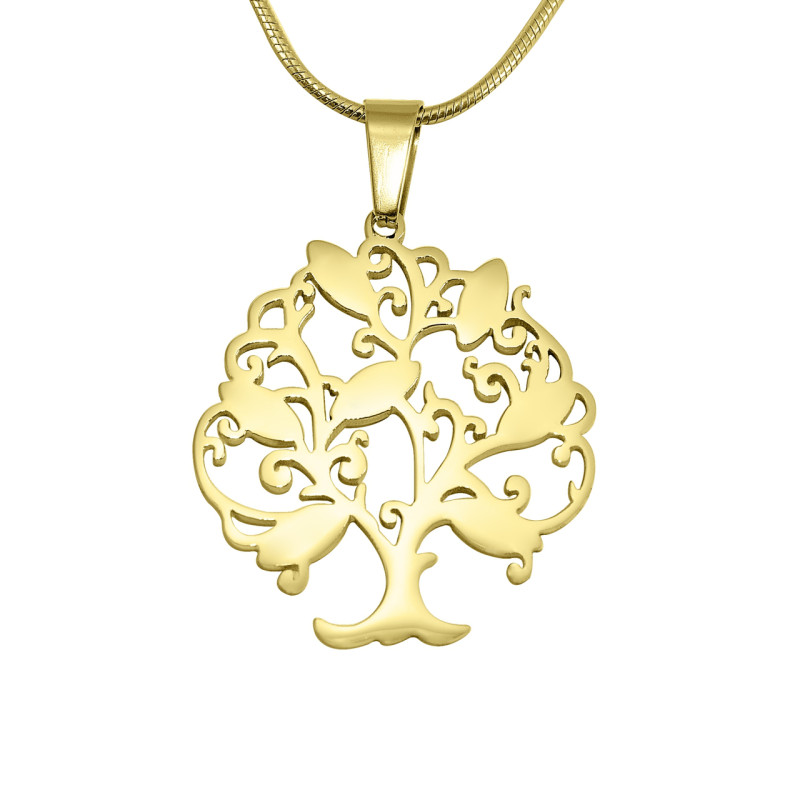 Personalised Tree of My Life Necklace Gold View Personalised Tree of My Life necklace in gold finish