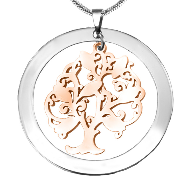 Personalised Tree of My Life washer pendant detail