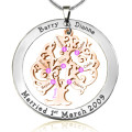 Personalised Tree of My Life washer pendant view