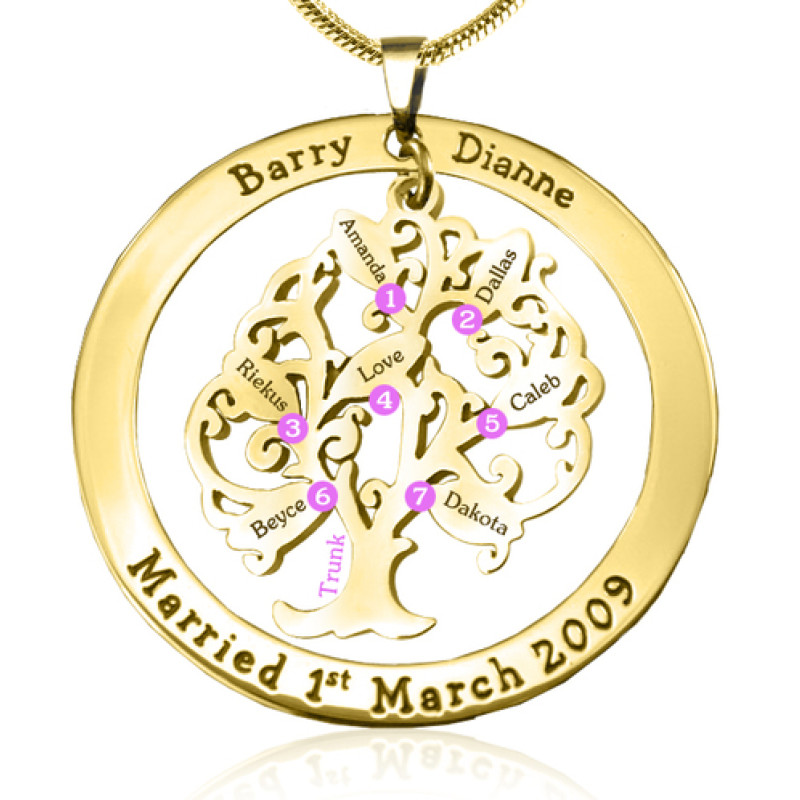 Tree of My Life Washer 7 Gold Pendant Gold Tree of My Life Washer 7 pendant