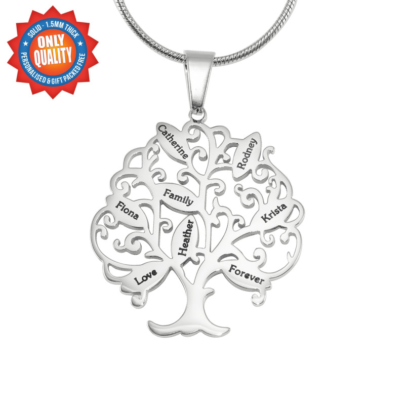 Personalised Tree of My Life Necklace Personalised Tree of My Life necklace in sterling silver