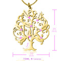 Close product view of the personalised Tree of My Life necklace