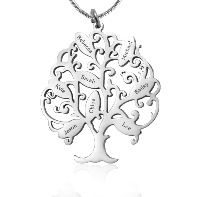 Personalised Tree of My Life Necklace in Sterling Silver Personalised Tree of My Life necklace in sterling silver