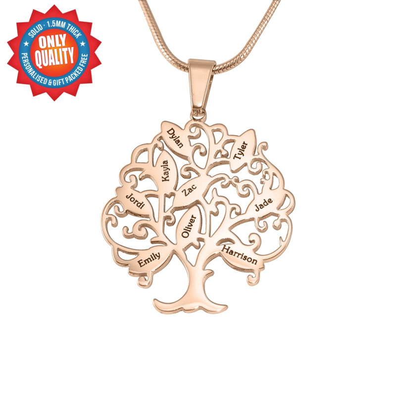 Personalised Tree of My Life Pendant Personalised Tree of My Life pendant necklace view