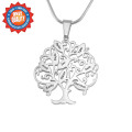 Personalised Tree of My Life Necklace in Sterling Silver Personalised Tree of My Life family tree necklace in sterling silver