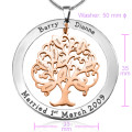 Personalised Tree of My Life Washer 9 rose gold tree pendant