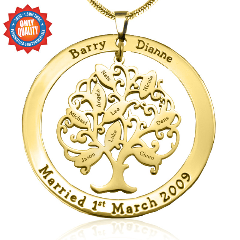 Personalised Tree of My Life washer pendant