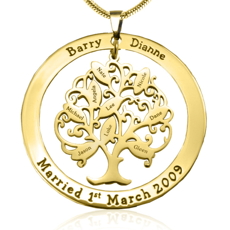 Personalised Tree of My Life washer pendant