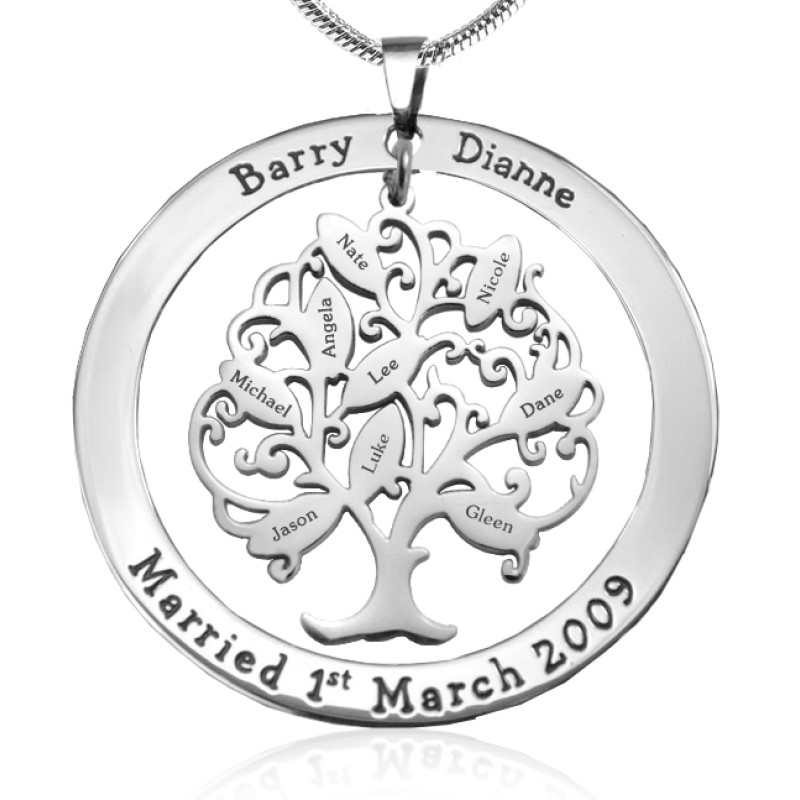 Personalised Tree of My Life Washer 9 Pendant Personalised Tree of My Life Washer 9 pendant