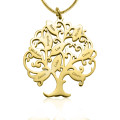Tree of My Life Necklace in Gold Personalised Tree of My Life Necklace 9 in gold finish