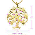 Tree of My Life Necklace Gold Close-Up Close-up view of the Personalised Tree of My Life Necklace 9 in gold finish