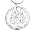 Personalised Tree of My Life Washer 8 sterling silver pendant