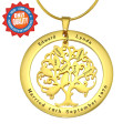 Personalised Tree of My Life Washer Necklace Personalised Tree of My Life washer necklace in gold finish