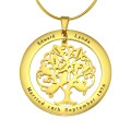 Tree of My Life Washer Necklace in Gold Finish Gold-finish Tree of My Life washer necklace