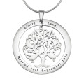 Tree of My Life Sterling Silver Necklace Personalised Tree of My Life sterling silver washer necklace