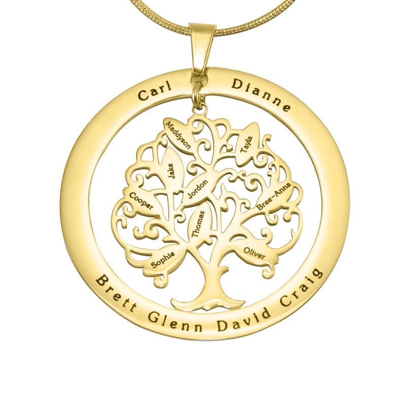 Personalised Tree of My Life washer pendant