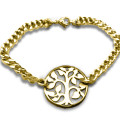 Personalised Tree Bracelet - 18ct Gold Plated Personalised tree bracelet in 18ct gold plated finish
