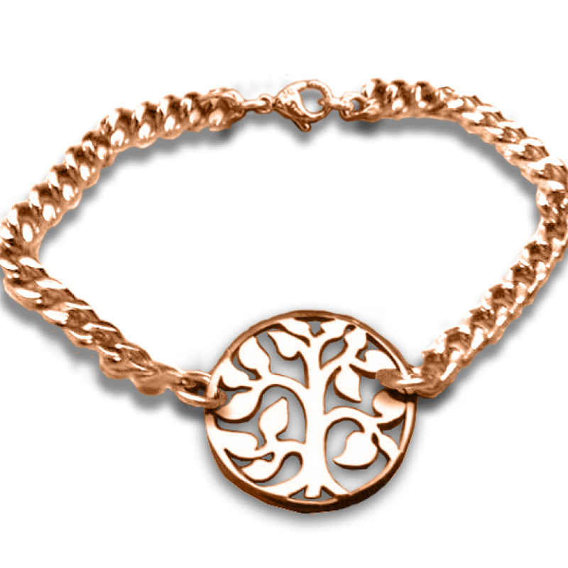Personalised Tree Bracelet Anklet Personalised tree bracelet or anklet in rose gold