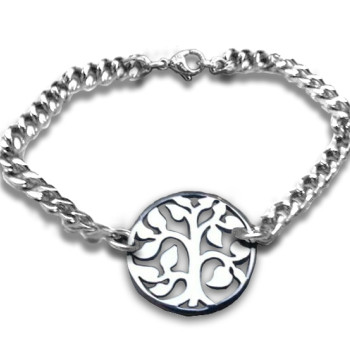 Personalised Tree Bracelet - Sterling Silver