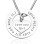 Personalised Circle My Heart Necklace - Sterling Silver