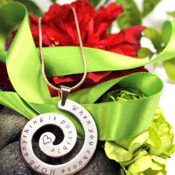 Personalised Swirls of Time Necklace - 18ct Rose Gold Plated Personalised Swirls of Time Necklace - 18ct Rose Gold Plated
