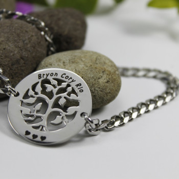 Personalised My Tree Bracelet/Anklet - Sterling Silver Personalised My Tree Bracelet/Anklet - Sterling Silver