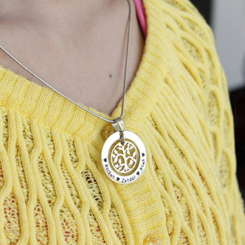 Personalised My Family Tree Necklace - Sterling Silver Personalised My Family Tree Necklace - Sterling Silver