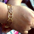 Personalised Endless Double Infinity Bangle Detail Personalised endless double infinity bangle detail