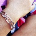 Personalised Endless Double Infinity Bangle View Personalised endless double infinity bangle product view