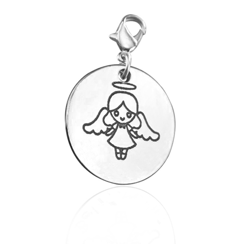 Personalised angel charm jewellery