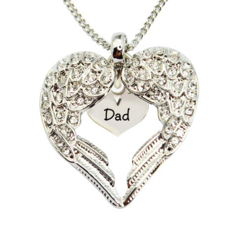 Personalised Angels Heart Necklace with Heart Insert Personalised Angels Heart Necklace with Heart Insert