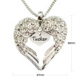 Angel Heart Necklace with Tucker Inscription Personalised angel heart necklace with Tucker inscription
