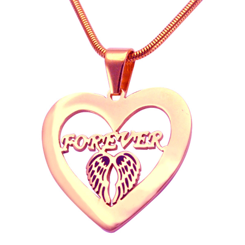 Angel in My Heart necklace in rose gold plated finish