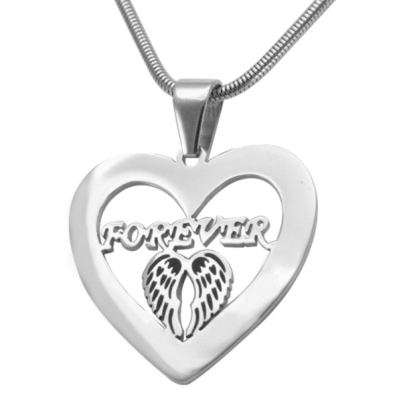 Personalised Angel in My Heart Necklace Personalised Angel in My Heart necklace in sterling silver