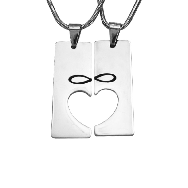 Personalised Bar of Hearts two necklaces