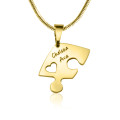 Triple Heart Puzzle Pendant Detail Gold-coloured triple heart puzzle pendant detail