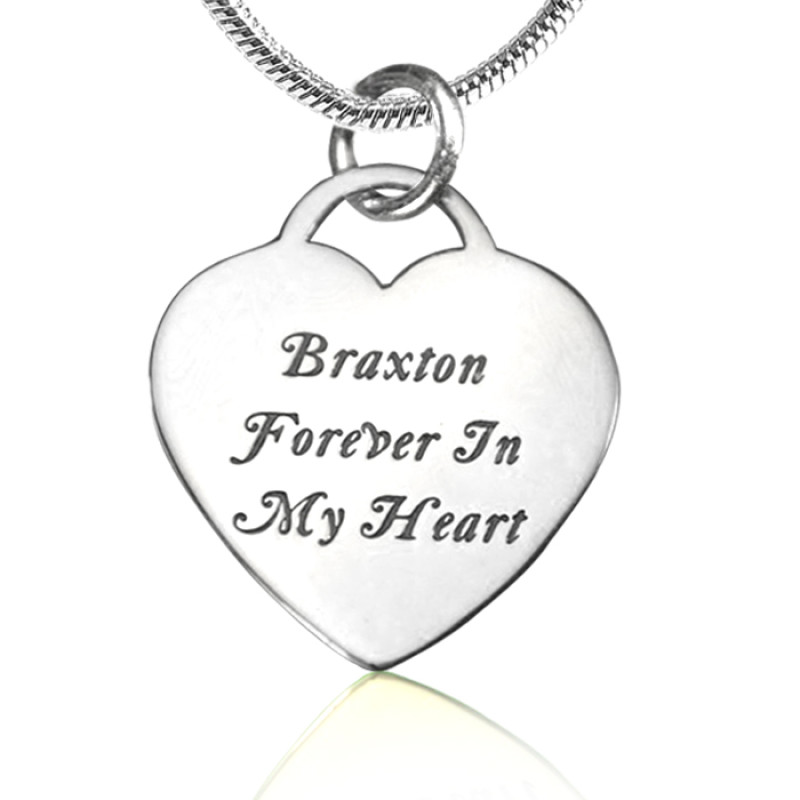 Design layout for the Personalised Forever in My Heart necklace
