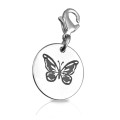 Personalised butterfly charm jewellery