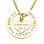 Personalised Circle My Heart Necklace - 18ct Gold Plated