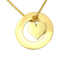 Personalised Circle My Heart Necklace - 18ct Gold Plated Personalised Circle My Heart Necklace in a gold finish
