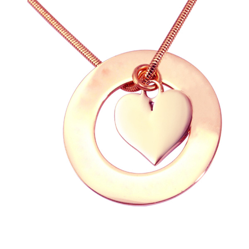 Circle My Heart Pendant Necklace Rose gold Circle My Heart pendant necklace